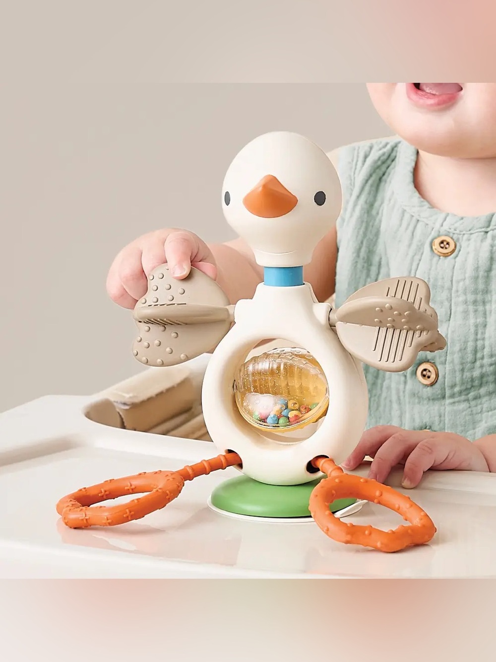 Itzy Ritzy Twist & Bop Goose High Chair Sensory Toy - Picture 3 of 3